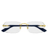 Gucci okulary korekcyjne GG1221O 004 złoto niebieski/przezroczysty męskie
