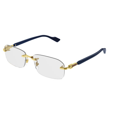 Gucci Okulary korekcyjne GG1221O 004 Złoto Niebieski/Przezroczysty Męskie 2