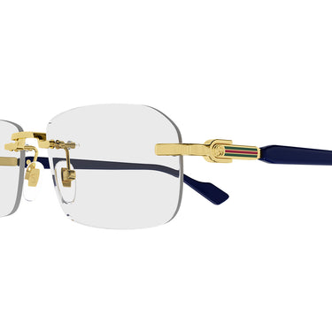 Gucci Okulary korekcyjne GG1221O 004 Złoto Niebieski/Przezroczysty Męskie 3