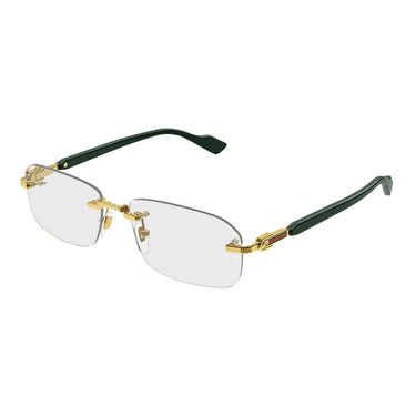 Gucci Okulary korekcyjne GG1221O 005 Złoto Zielony/Przezroczysty Męskie 2