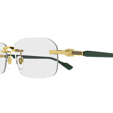 Gucci Okulary korekcyjne GG1221O 005 Złoto Zielony/Przezroczysty Męskie 3