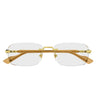 Gucci okulary korekcyjne GG1221O 006 złoto żółte/przezroczyste męskie