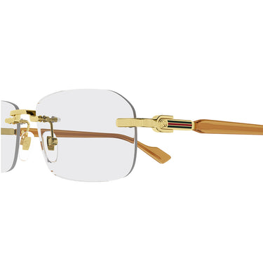 Gucci Okulary korekcyjne GG1221O 006 Żółte złoto/Przezroczyste Męskie 3