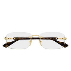 Gucci Occhiali da Vista GG1221O 007 Oro Marrone/Trasparente Uomo