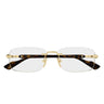 Gucci Occhiali da Vista GG1221O 007 Oro Marrone/Trasparente Uomo
