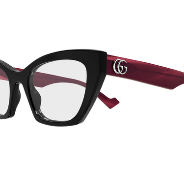 Gucci Occhiali da Vista GG1334O 004 Nero Rosso Trasparente Donna 3