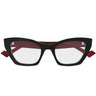 Gucci Occhiali da Vista GG1334O 004 Nero Rosso Trasparente Donna 