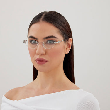 Gucci Okulary korekcyjne GG1702O 001 Srebrny/Przezroczysty Damskie