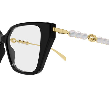 Gucci Okulary korekcyjne GG1969O 001 ZłotoCzarny Przezroczysty Damskie 3