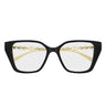 Gucci Okulary korekcyjne GG1969O 001 ZłotoCzarny Przezroczysty Damskie