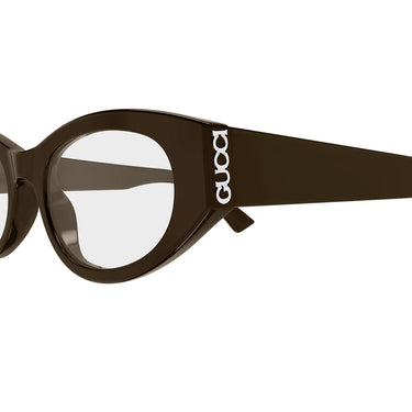 Gucci Occhiali da Vista GG2041O 003 Marrone Scuro Trasparente Donna 3