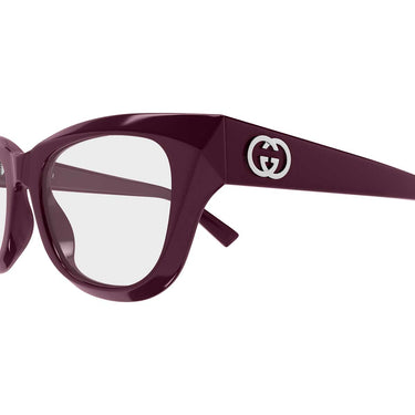 Gucci Occhiali da Vista GG2202O 004 Burgundy/Trasparente Donna 3