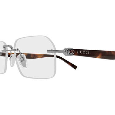 Gucci Occhiali da Vista GG2260O 002 Rutenio Marrone/Trasparente Uomo 3
