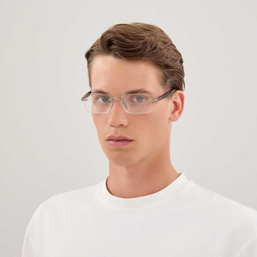 Gucci Occhiali da Vista GG2260O 002 Rutenio Marrone/Trasparente Uomo 4