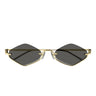 Gucci Okulary Przeciwsłoneczne GG1604S 001 Złoty/Szary Unisex