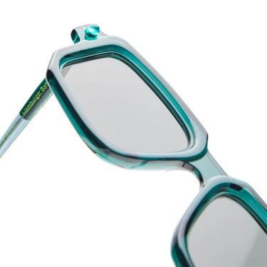 Kuboraum Occhiali da Sole Maske P23 HB x Hamburger Bahnhof Verde Trasparente/Grigio Chiaro Unisex 2