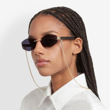Marc Jacobs Okulary Przeciwsłoneczne MARC 496/S AIR GME Brązowy/Fioletowy Damskie z Łańcuszkiem 1