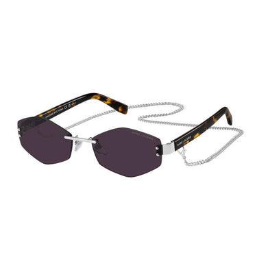 Marc Jacobs Okulary Przeciwsłoneczne MARC 496/S AIR GME Brązowe/Fioletowe Damskie z Łańcuszkiem 2