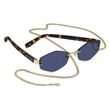 Marc Jacobs Okulary Przeciwsłoneczne MARC 496/S AIR LKS Brązowy/Niebieski Damskie z Łańcuszkiem 5