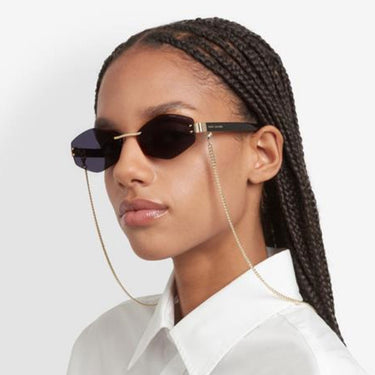 Marc Jacobs Okulary Przeciwsłoneczne MARC 496/S AIR LKS Brązowy/Niebieski Damskie z Łańcuszkiem 4