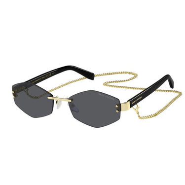 Marc Jacobs Okulary Przeciwsłoneczne MARC 496/S AIR RHL Czarny/Czarny Damskie Z Łańcuszkiem 2