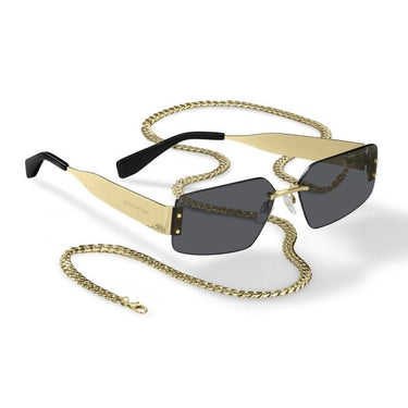 Marc Jacobs Okulary Przeciwsłoneczne MARC 875 N S RHL Złoto Czarny Unisex Z Łańcuszkiem 6