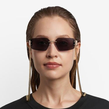 Marc Jacobs Okulary Przeciwsłoneczne MARC 875 N S RHL Złoto Czarny Unisex Z Łańcuszkiem 4