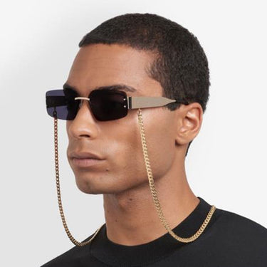 Marc Jacobs Okulary Przeciwsłoneczne MARC 875 N S RHL Złoto Czarny Unisex Z Łańcuszkiem 5