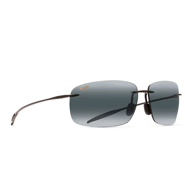 Maui Jim Okulary Przeciwsłoneczne BREAKWALL 422-02 Czarny Połysk/Szary Unisex Polaryzowane