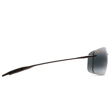Maui Jim Okulary Przeciwsłoneczne BREAKWALL 422-02 Czarny Połysk/Szary Unisex Polaryzowane
