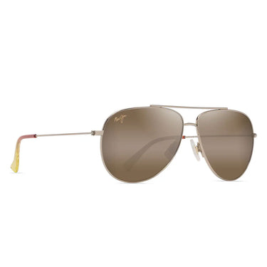 Maui Jim Okulary Przeciwsłoneczne HAUOLI H665-16B Złoty/Brązowy Unisex Polaryzacyjne