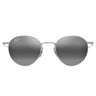 Maui Jim Okulary Przeciwsłoneczne KA'APEHA MJ0691S 001 Srebrny Matowy/Szary Unisex Polaryzacyjne