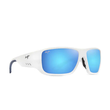 Maui Jim Okulary Przeciwsłoneczne KEHA B663-05 Białe/Niebieskie Lustro Unisex Polaryzacyjne