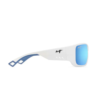 Maui Jim Okulary Przeciwsłoneczne KEHA B663-05 Białe/Niebieskie Lustro Unisex Polaryzacyjne