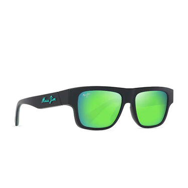 Maui Jim Okulary Przeciwsłoneczne KOKUA GM638-02 Czarny/Zielony Lustro Unisex Polaryzowane