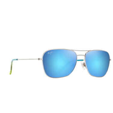 Maui Jim Okulary Przeciwsłoneczne NAAUAO B675-17B Srebrne/Niebieskie Lustro Unisex Polaryzowane