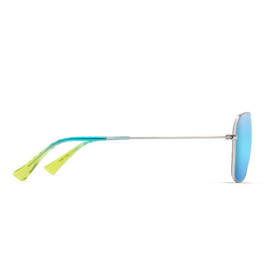 Maui Jim Okulary Przeciwsłoneczne NAAUAO B675-17B Srebrne/Niebieskie Lustro Unisex Polaryzowane
