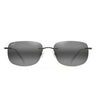 Maui Jim Okulary Przeciwsłoneczne OHAI MJ0334S 001 Czarny Błyszczący/Neutralny Szary Unisex Polaryzacyjne