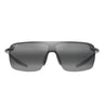 Maui Jim Okulary Przeciwsłoneczne PALULU 680-02 Czarny/Matowy Szary Unisex Polaryzacyjne