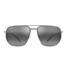 Maui Jim Okulary Przeciwsłoneczne SHARKS COVE MJ0605S 001 Tytan/Szary Neutralny Unisex Polaryzowane
