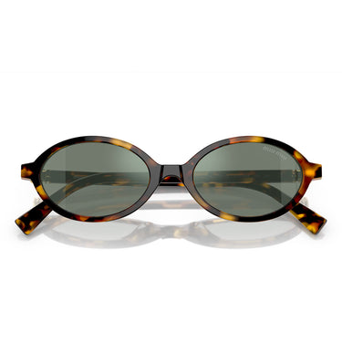Miu Miu Okulary Przeciwsłoneczne MU04ZS VAU04M Marrone Miele/Verde Specchio Argento Donna 4