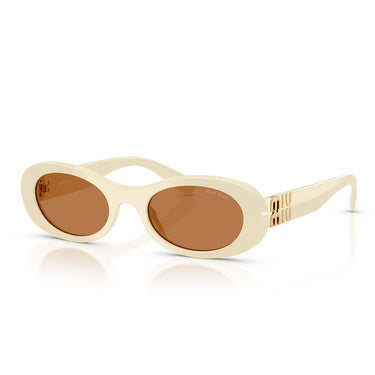 Miu Miu Sonnenbrille MU06ZS 21D90Q Bianco Latte Marrone Donna 2