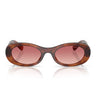 Miu Miu Gafas de Sol MU06ZS 26E50U Tabaco Rayado/Etrusco Mujer