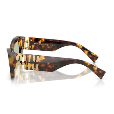 Miu Miu Okulary Przeciwsłoneczne MU09WS 14L50O Brązowy Miód/Zielony Damskie 3