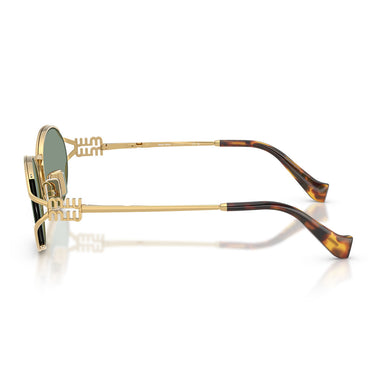 Miu Miu Gafas de Sol MU52Y 5AK04M Oro/Verde Espejado Gris Mujer 2