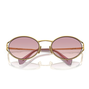 Miu Miu Okulary Przeciwsłoneczne MU52Y 5AK06S Złoto-Brązowy Gradient Damskie 4