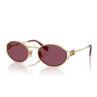 Miu Miu Occhiali da Sole MU52Y 5AK20Y Oro/Violetto Scuro Donna 1