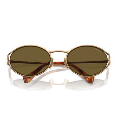 Miu Miu Okulary Przeciwsłoneczne MU52Y 7OE01T Złoto/Brąz Damskie 4