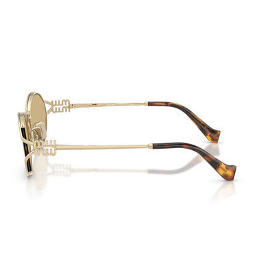 Miu Miu Okulary Przeciwsłoneczne MU52Y ZVN10R Złoto/Żółty Damskie 3