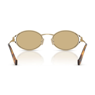 Miu Miu Okulary Przeciwsłoneczne MU52Y ZVN10R Złoto/Żółty Damskie 4